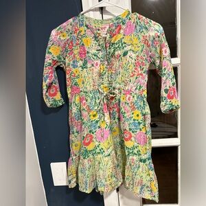 Banjanan Green Floral long sleeve dress, Size 8